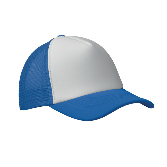 Casquette personnalisable 5 pans Bubble Blanc / Bleu